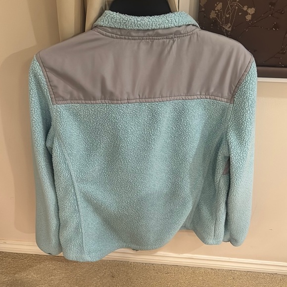 Faded Glory Blue and Gray Teddy Jacket Full-Zip - Picture 2 of 2